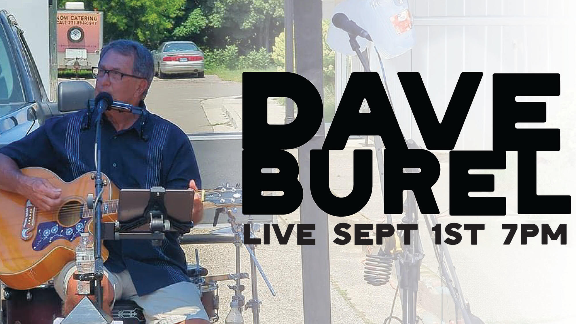 Banner Advertising Live Music with Dave Burel at the Brewer's Lounge