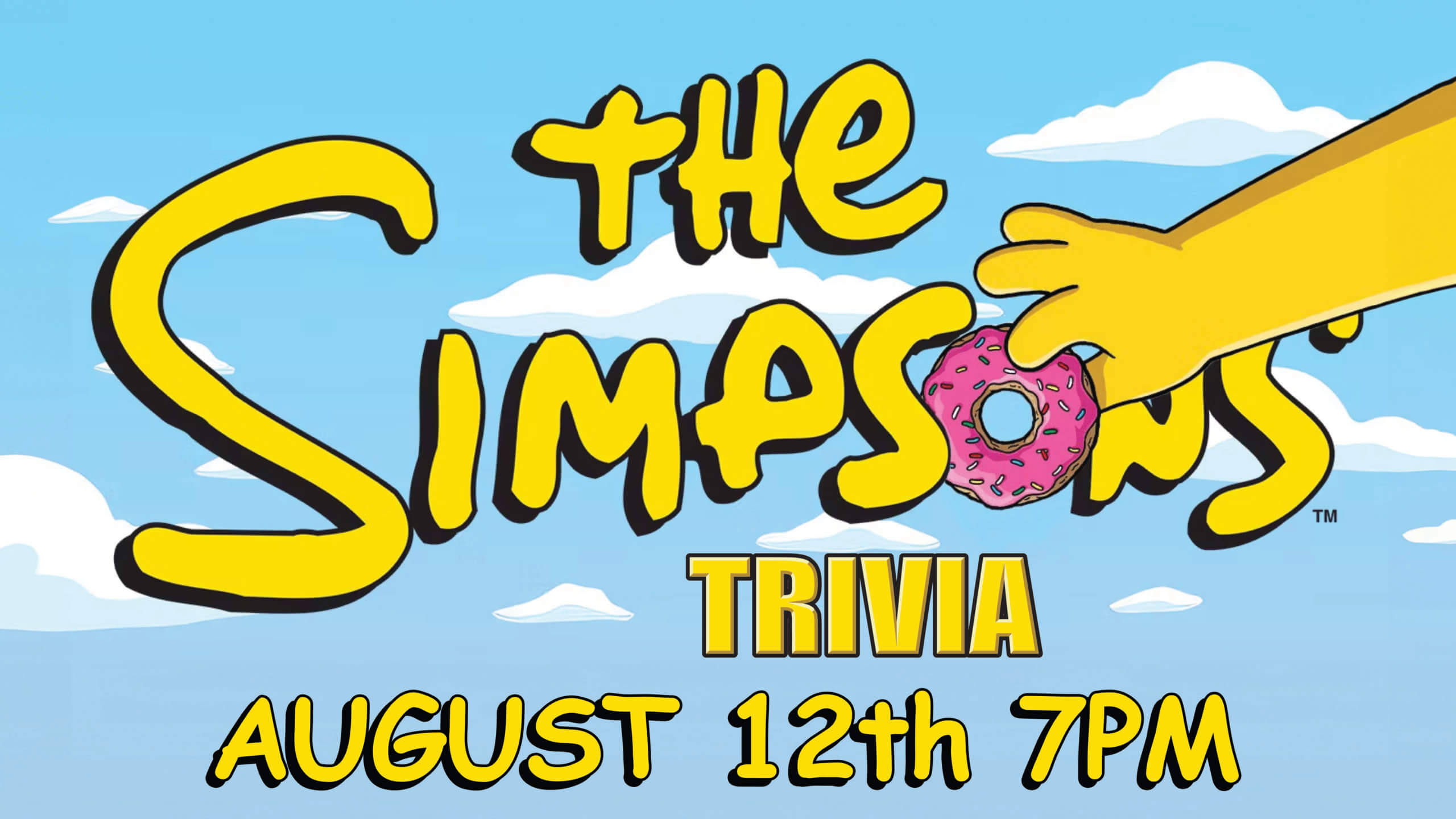 Banner for Simpsons Trivia Night at Pigeon Hill