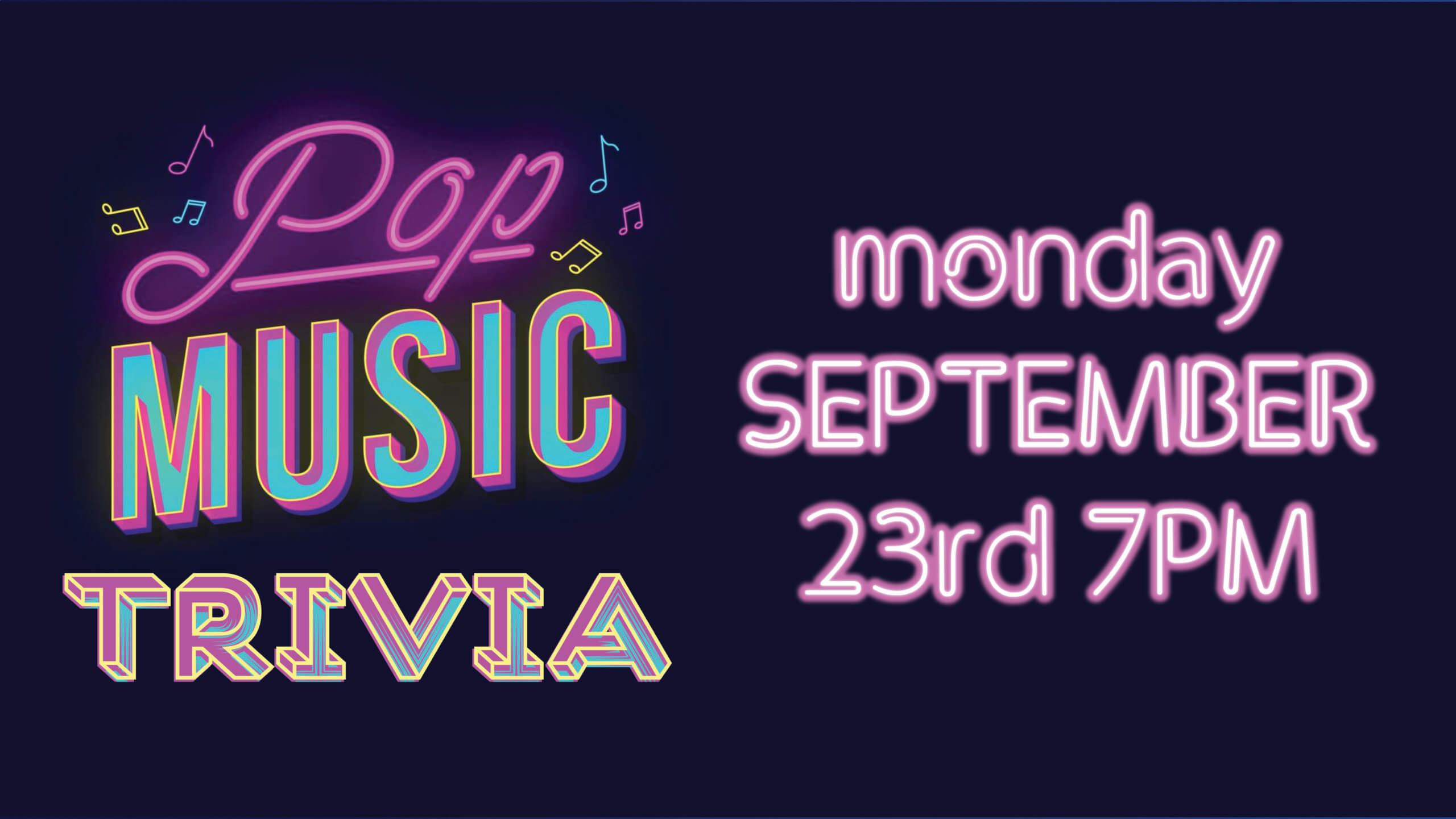 Banner for Pop Music Trivia at the Brewer's Lounge