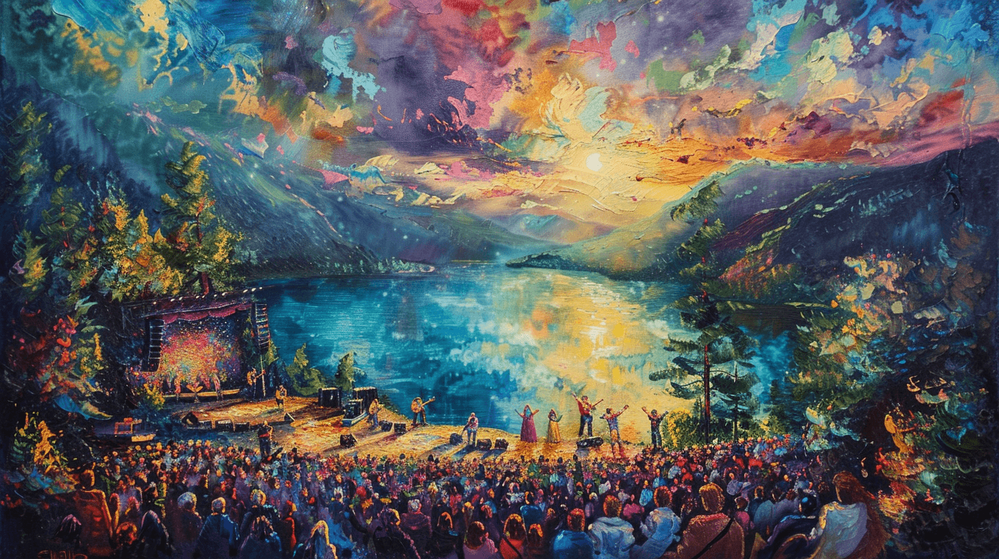 Artistic depiction of Unity Festival in Muskegon