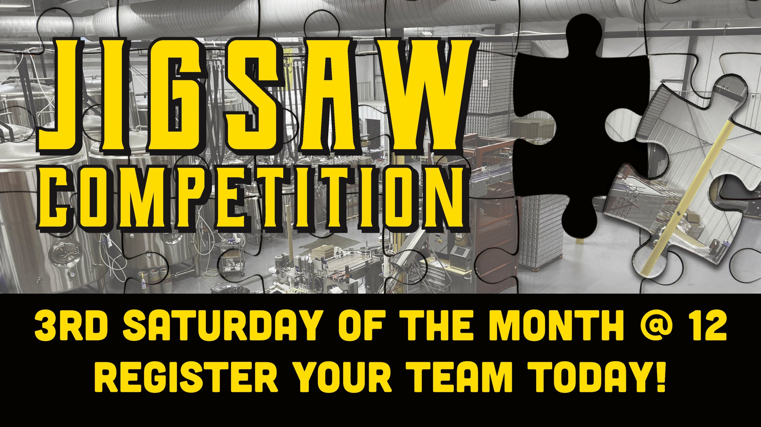 Jigsaw Puzzle Competition at Pigeon Hill in Muskegon. third Saturday of the month.
