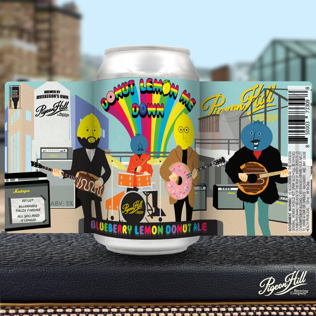 Can of Pigeon Hill's Donut Lemon Me Down showing the full label