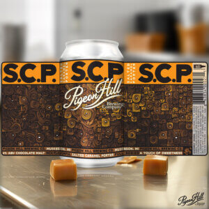 Can label for Salted Caramel Porter aka S.C.P.