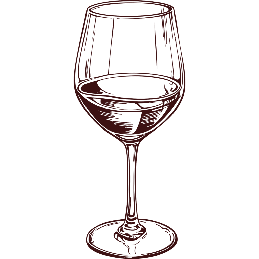Illustration of wine glass