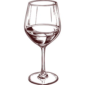 Illustration of wine glass