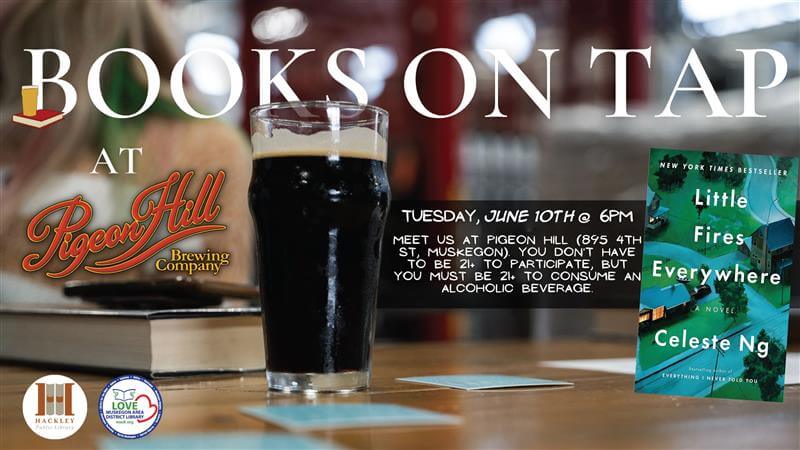 Advertisement for book club in June, featuring Little Fires Everywhere