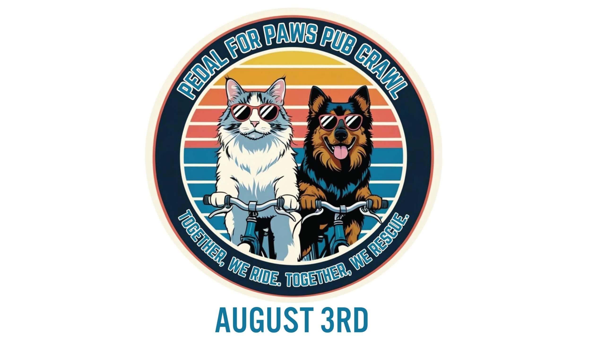 Banner advertising the pedal for paws event