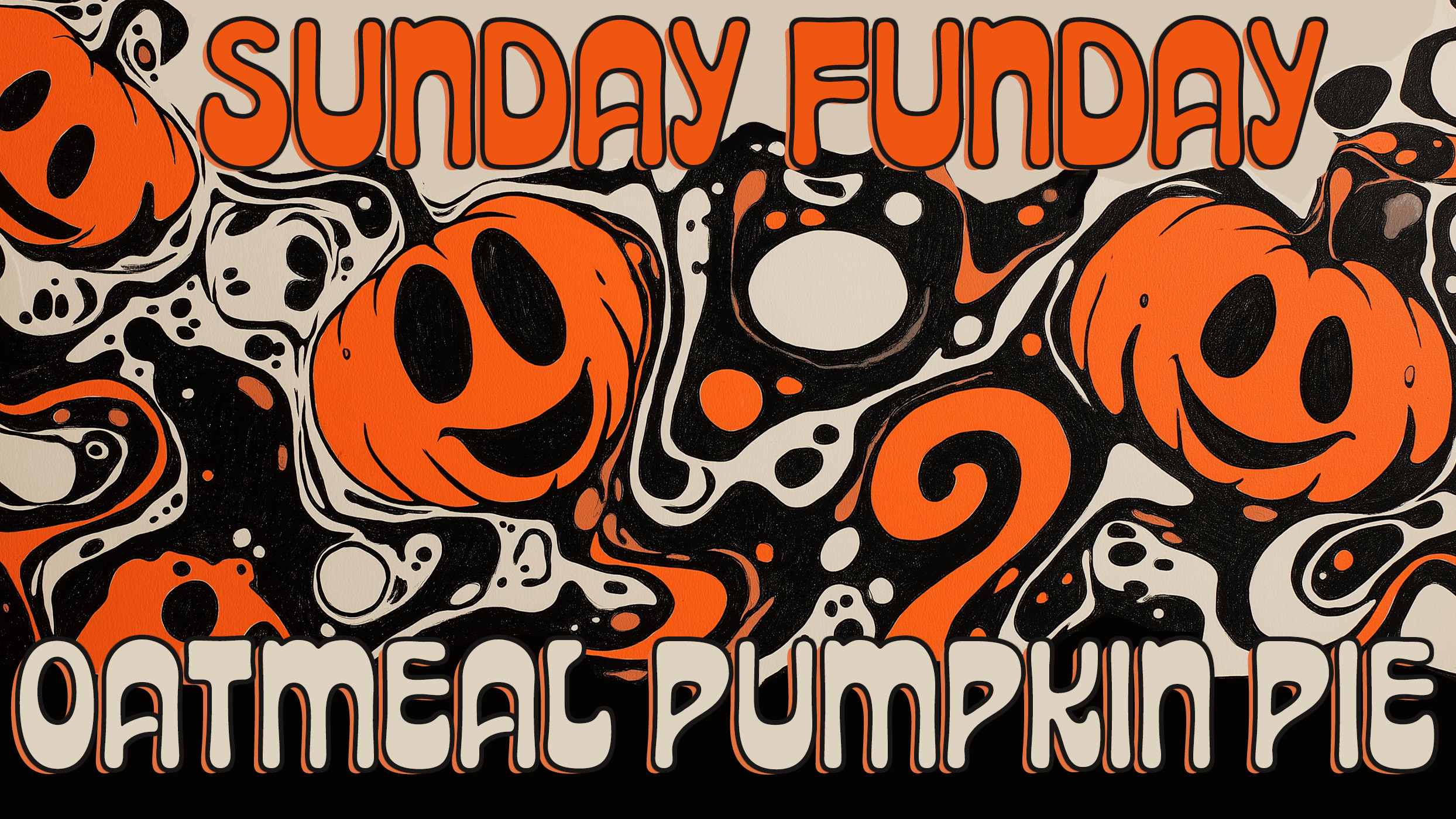 Banner advertising the special beer release of Oatmeal Pumpkin Pie at Pigeon Hill in Muskegon