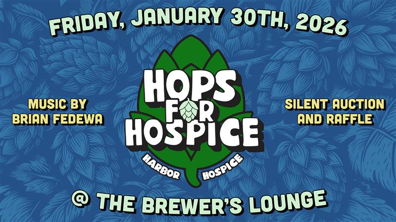 Banner Advertising Hops for Hospice fundraiser for Harbor Hospice Foundation at Pigeon Hill in Muskegon