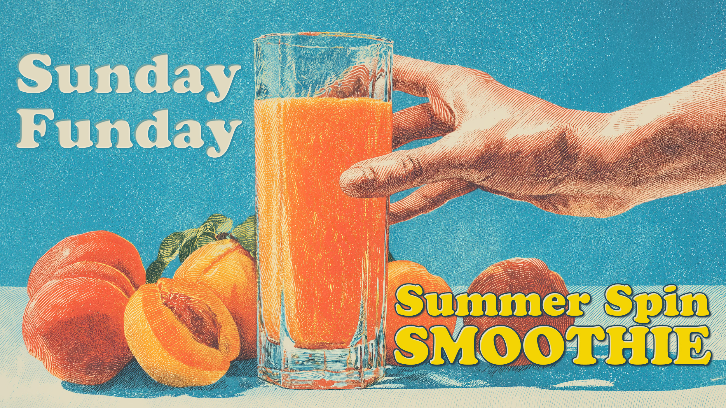 Banner advertising Sunday Funday Summer Spin Smoothie Ale Release at Pigeon Hill in Muskegon