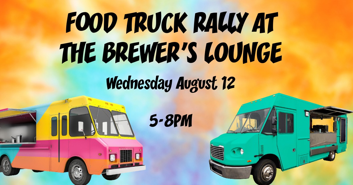Food Truck Rally 2 Banner advertising Muskegon Food Truck Rally at Pigeon Hill in Muskegon on Wednesday August 12, 2026 5-8 pm