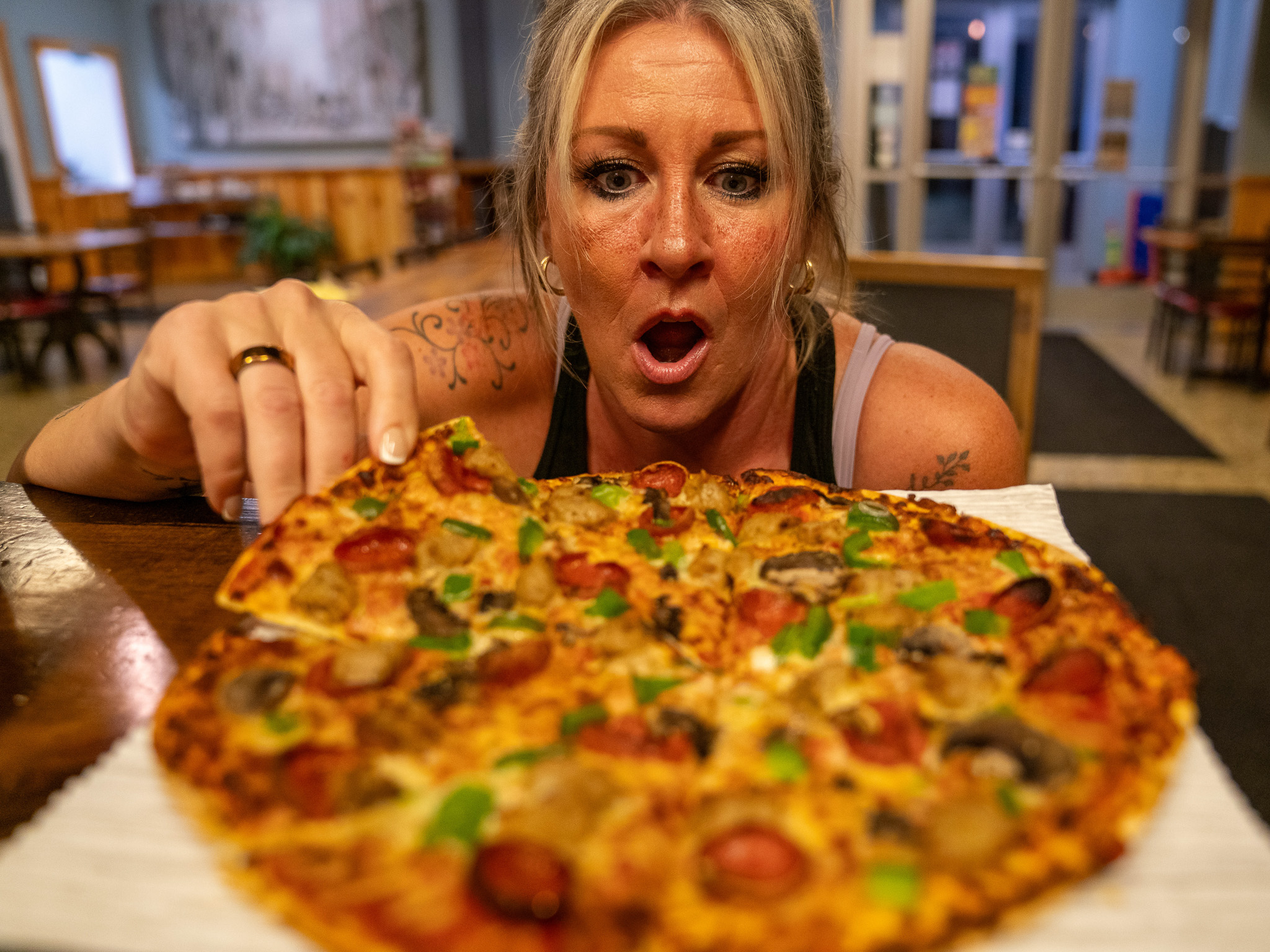 - House-made pizza served at the Brewer’s Lounge in downtown Muskegon
